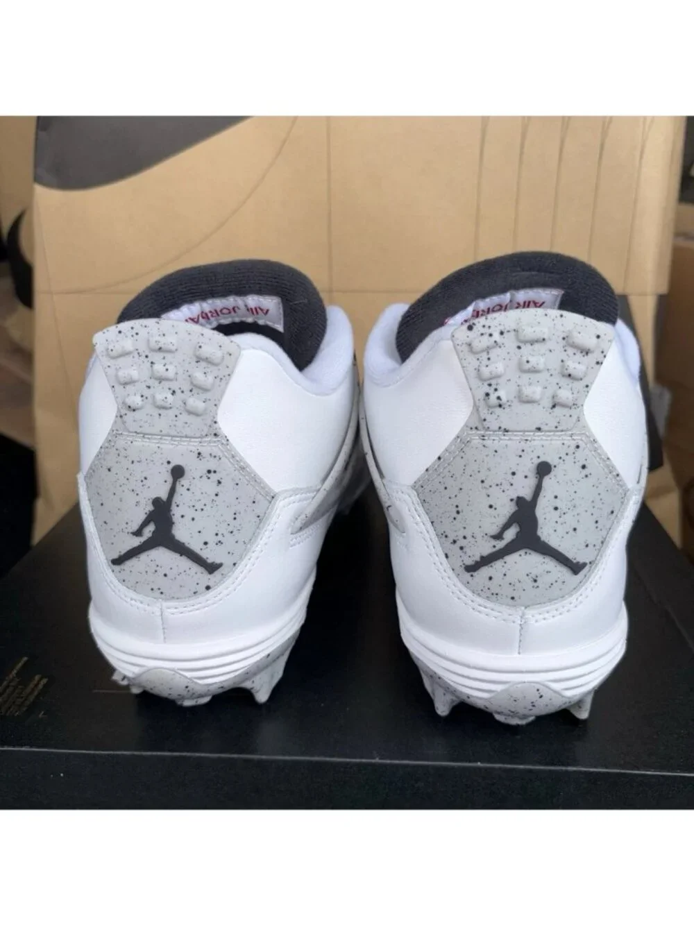 NEW Nike Jordan 4 Retro TD 'White Cement' HQ0207-106 Men's Size 8.5 Cleats